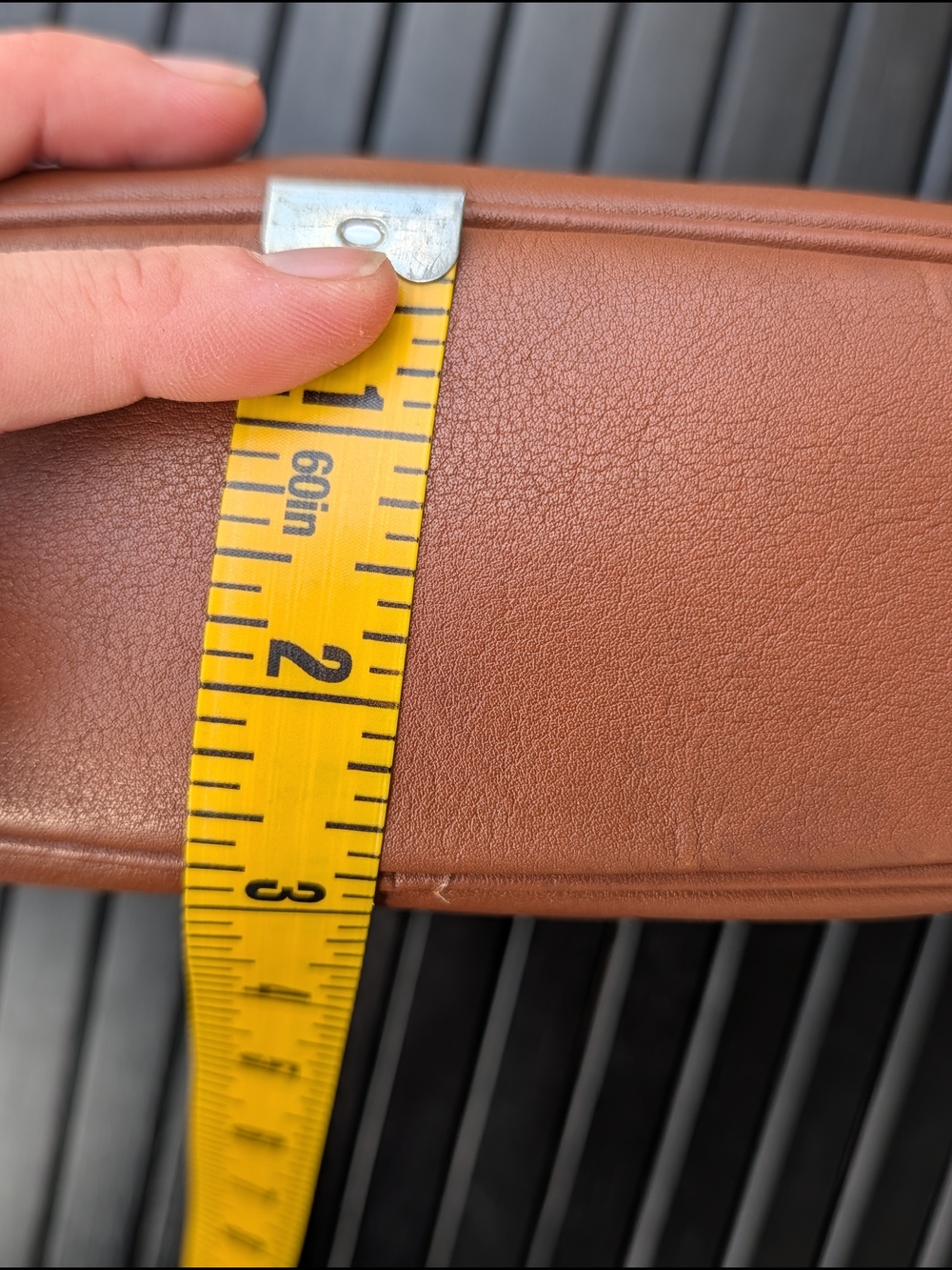 Vintage Celine Paris Brown Leather  Shoulder/ short Crossbody Bag Made in Italy - Picture 16 of 16